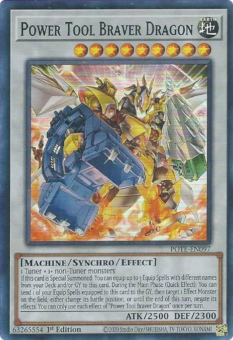 Image for Power Tool Braver Dragon (Power of the Elements) (POTE-EN097) - YuGiOh