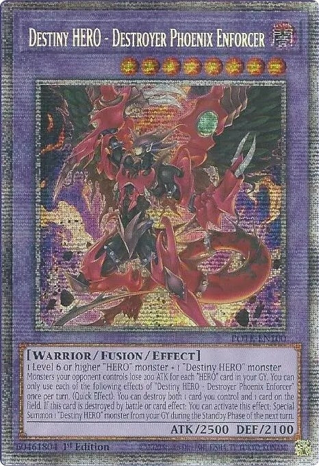 Image for Destiny HERO - Destroyer Phoenix Enforcer (Starlight Rare) (Power of the Elements) (POTE-EN100) - YuGiOh