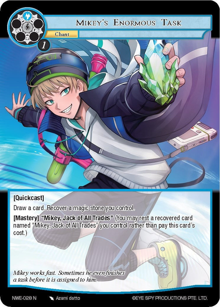 Image for Mikey's Enormous Task (A New World Emerges) (NWE-028 N) - Force of Will