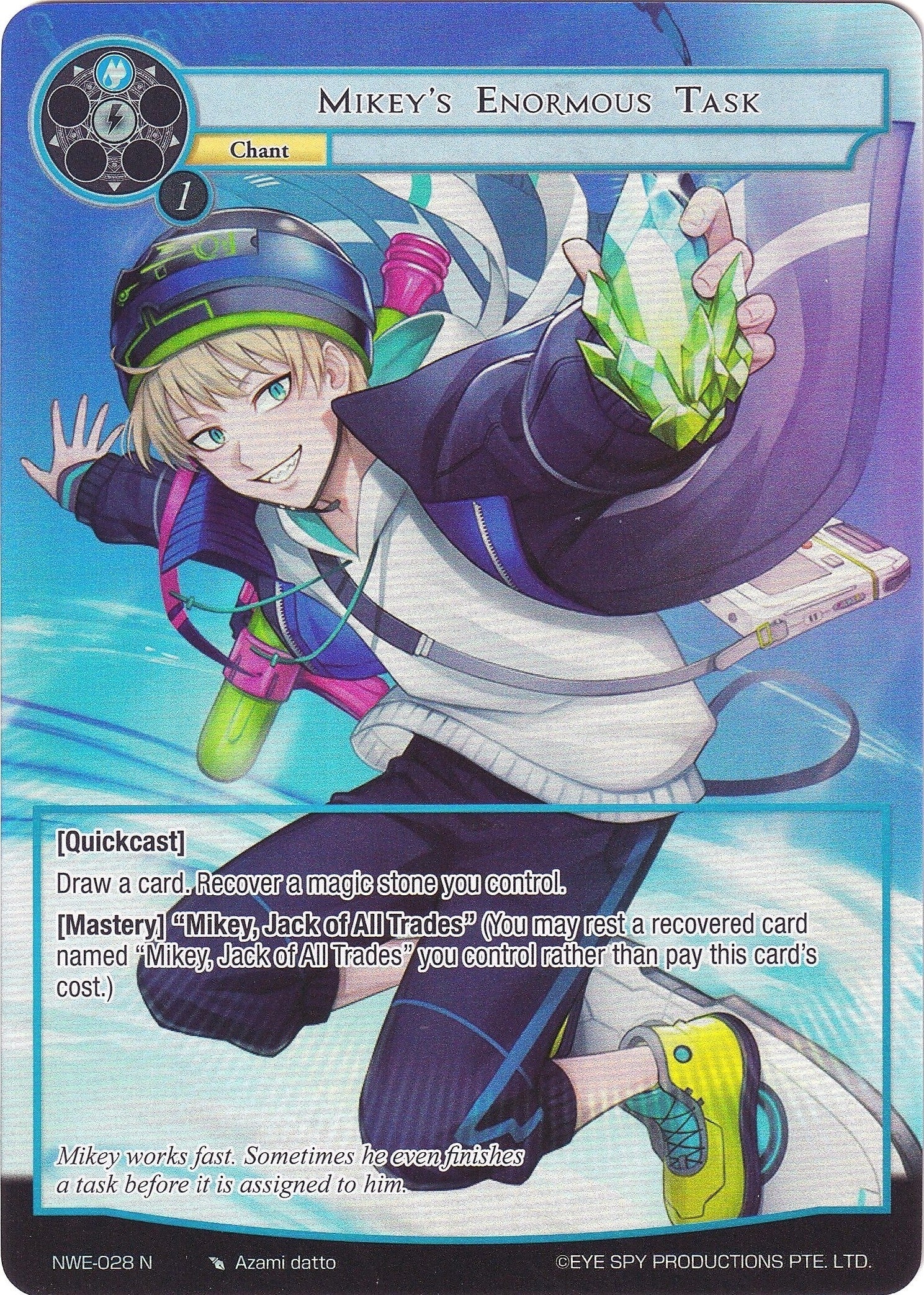 Image for Mikey's Enormous Task (Full Art) (A New World Emerges) (NWE-028 N) - Force of Will