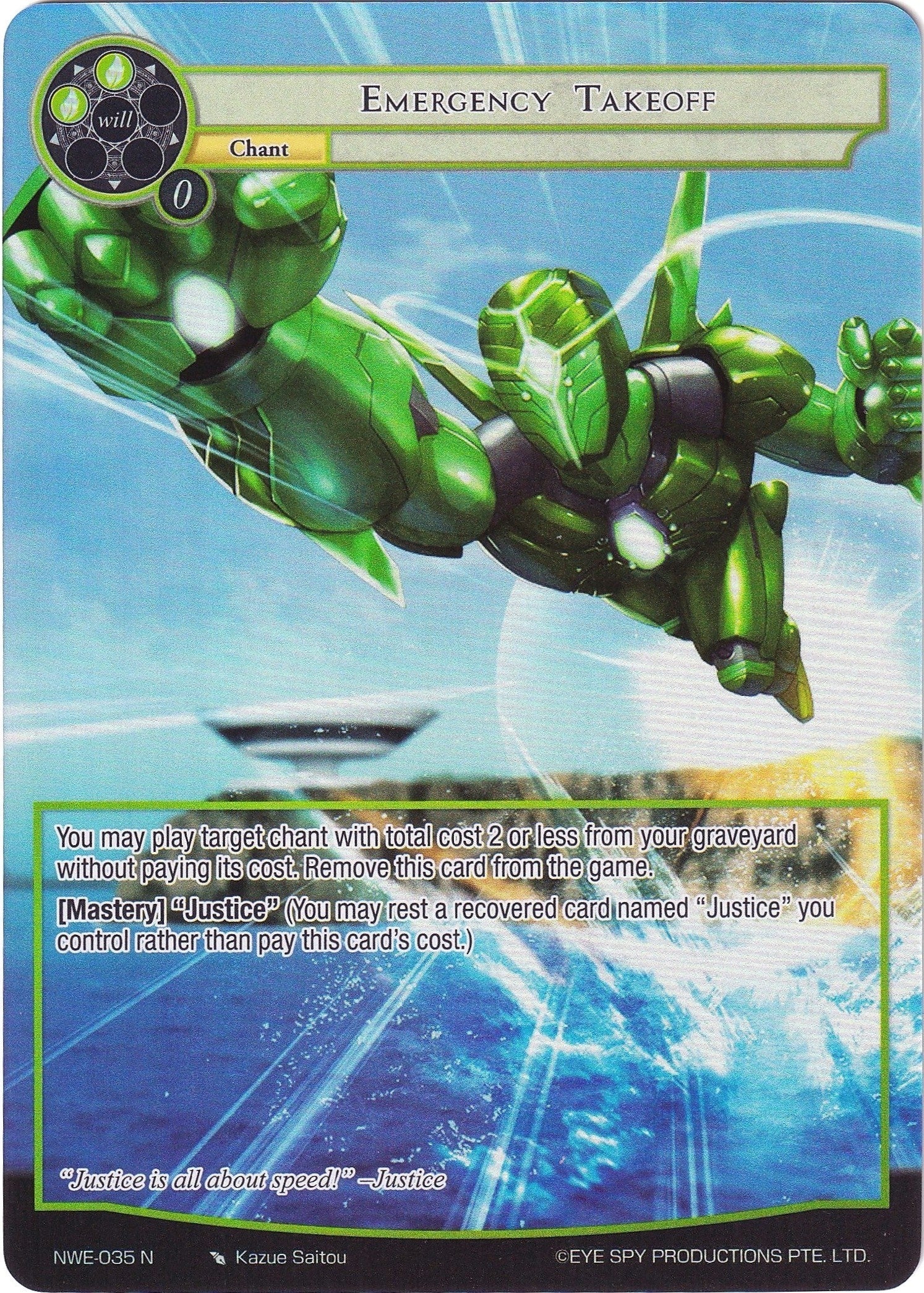Image for Emergency Takeoff (Full Art) (A New World Emerges) (NWE-035 N) - Force of Will