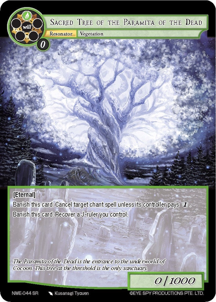Image for Sacred Tree of the Paramita of the Dead (A New World Emerges) (NWE-044 SR) - Force of Will