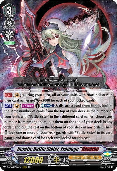 Image for Heretic Battle Sister, Fromage "Reverse" (D-VS05: V Clan Collection Vol.5) (D-VS05/008EN) - Cardfight Vanguard