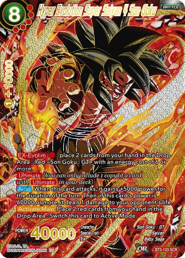 Image for Hyper Evolution Super Saiyan 4 Son Goku (SCR) (5th Anniversary Set) (BT3-123) - Dragon Ball Super: Masters