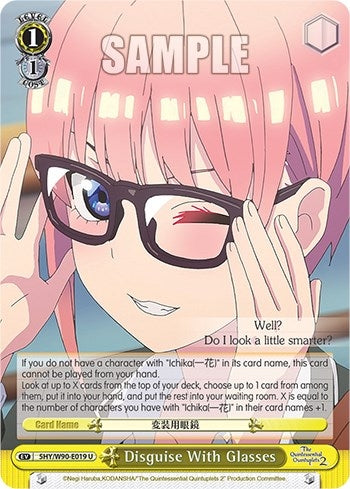 Image for Disguise With Glasses (The Quintessential Quintuplets 2) (5HY/W90-E019 U) - Weiss Schwarz
