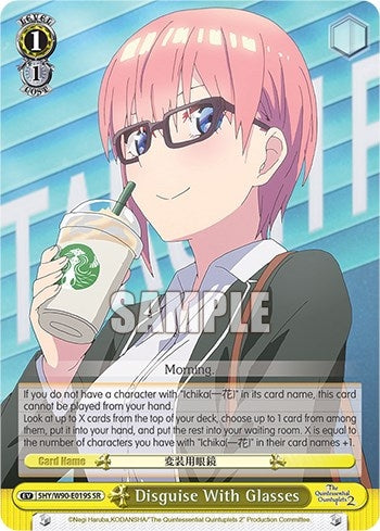 Image for Disguise With Glasses (SR) (The Quintessential Quintuplets 2) (5HY/W90-E019S SR) - Weiss Schwarz