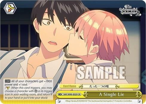 Image for A Single Lie (The Quintessential Quintuplets 2) (5HY/W90-E020 CR) - Weiss Schwarz