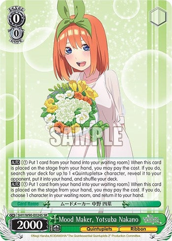 Image for Mood Maker, Yotsuba Nakano (SR) (The Quintessential Quintuplets 2) (5HY/W90-E024S SR) - Weiss Schwarz