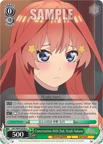 Image for Conversation With Dad, Itsuki Nakano (The Quintessential Quintuplets 2) (5HY/W90-E028 U) - Weiss Schwarz