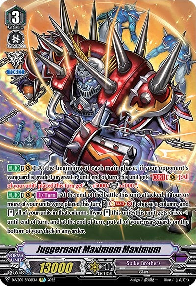 Image for Juggernaut Maximum Maximum (SP) (D-VS05: V Clan Collection Vol.5) (D-VS05/SP08EN) - Cardfight Vanguard