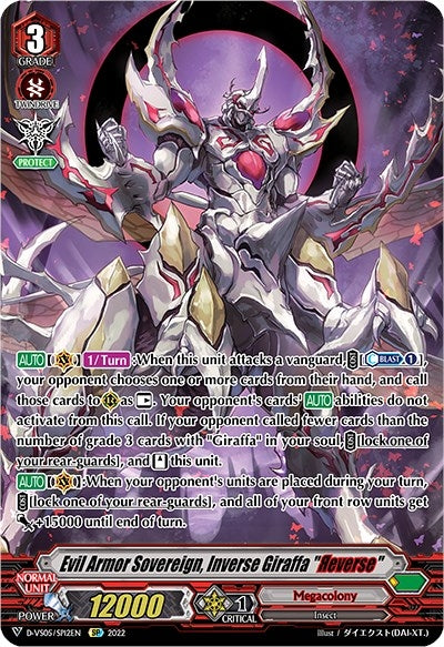 Image for Evil Armor Sovereign, Inverse Giraffa "Reverse" (SP) (D-VS05: V Clan Collection Vol.5) (D-VS05/SP12EN) - Cardfight Vanguard