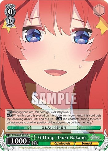 Image for Gifting, Itsuki Nakano (The Quintessential Quintuplets 2) (5HY/W90-E036 C) - Weiss Schwarz
