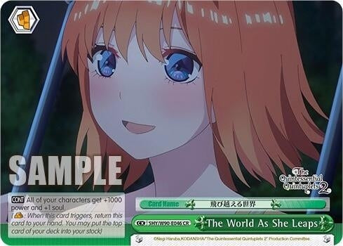 Image for The World As She Leaps (The Quintessential Quintuplets 2) (5HY/W90-E046 CR) - Weiss Schwarz