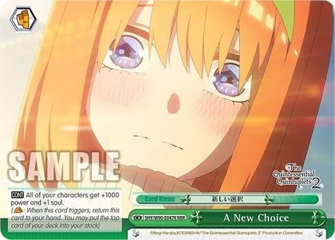 Image for A New Choice (RRR) (The Quintessential Quintuplets 2) (5HY/W90-E047R RRR) - Weiss Schwarz