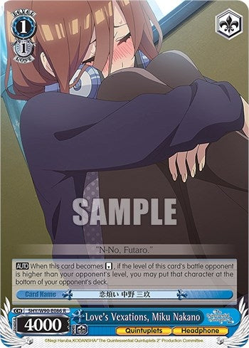 Image for Love's Vexations, Miku Nakano (The Quintessential Quintuplets 2) (5HY/W90-E086 R) - Weiss Schwarz