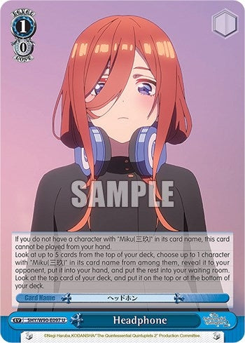 Image for Headphone (The Quintessential Quintuplets 2) (5HY/W90-E097 U) - Weiss Schwarz