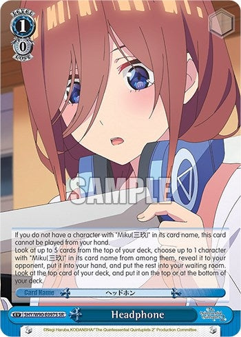 Image for Headphone (SR) (The Quintessential Quintuplets 2) (5HY/W90-E097S SR) - Weiss Schwarz