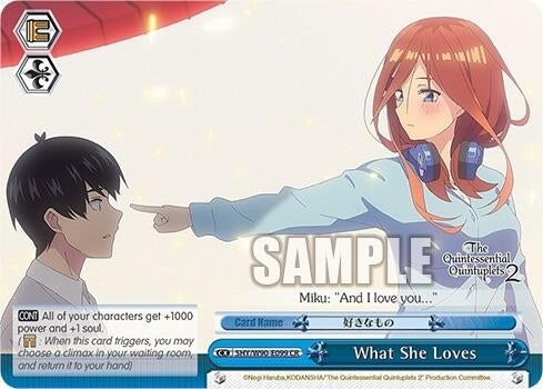 Image for What She Loves (The Quintessential Quintuplets 2) (5HY/W90-E099 CR) - Weiss Schwarz