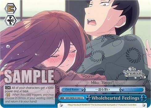 Image for Wholehearted Feelings (The Quintessential Quintuplets 2) (5HY/W90-E100 CC) - Weiss Schwarz