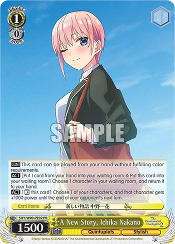 Image for A New Story, Ichika Nakano (The Quintessential Quintuplets 2) (5HY/W90-PE02 PR) - Weiss Schwarz