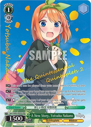 Image for A New Story, Yotsuba Nakano (Foil) (The Quintessential Quintuplets 2) (5HY/W90-PE05S PR) - Weiss Schwarz