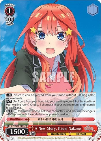 Image for A New Story, Itsuki Nakano (The Quintessential Quintuplets 2) (5HY/W90-PE06 PR) - Weiss Schwarz