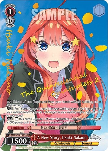 Image for A New Story, Itsuki Nakano (Foil) (The Quintessential Quintuplets 2) (5HY/W90-PE06S PR) - Weiss Schwarz