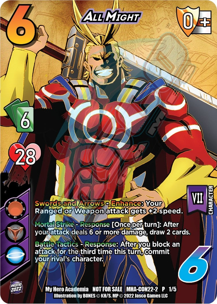 Image for All Might (Gen Con 2022) (UniVersus: My Hero Academia Promo Cards) (MHA-CON22-2 1/5) - UniVersus
