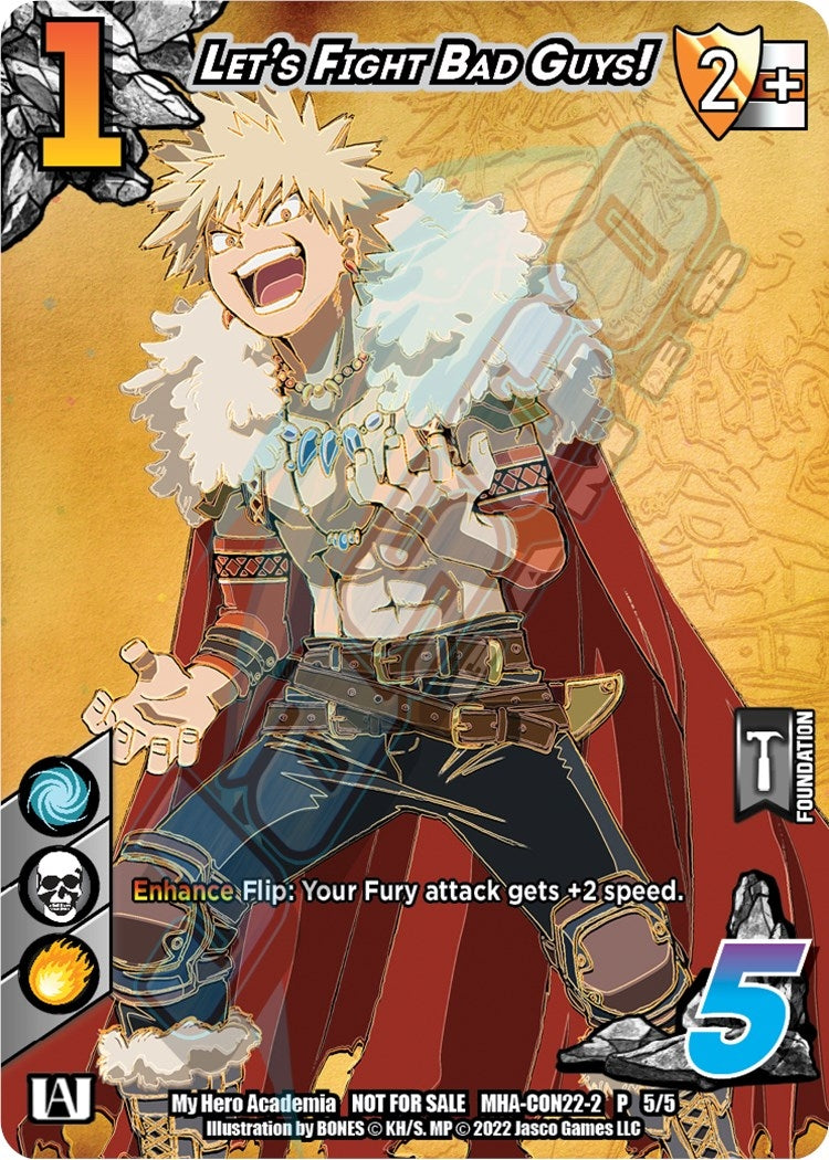 Image for Let's Fight Bad Guys! (Gen Con 2022) (UniVersus: My Hero Academia Promo Cards) (MHA-CON22-2 5/5) - UniVersus