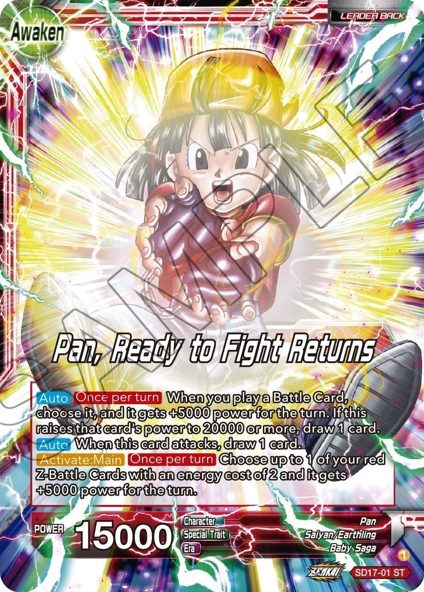 Image for Pan // Pan, Ready to Fight Returns (Silver Foil) (Dawn of the Z-Legends) (SD17-01) - Dragon Ball Super: Masters