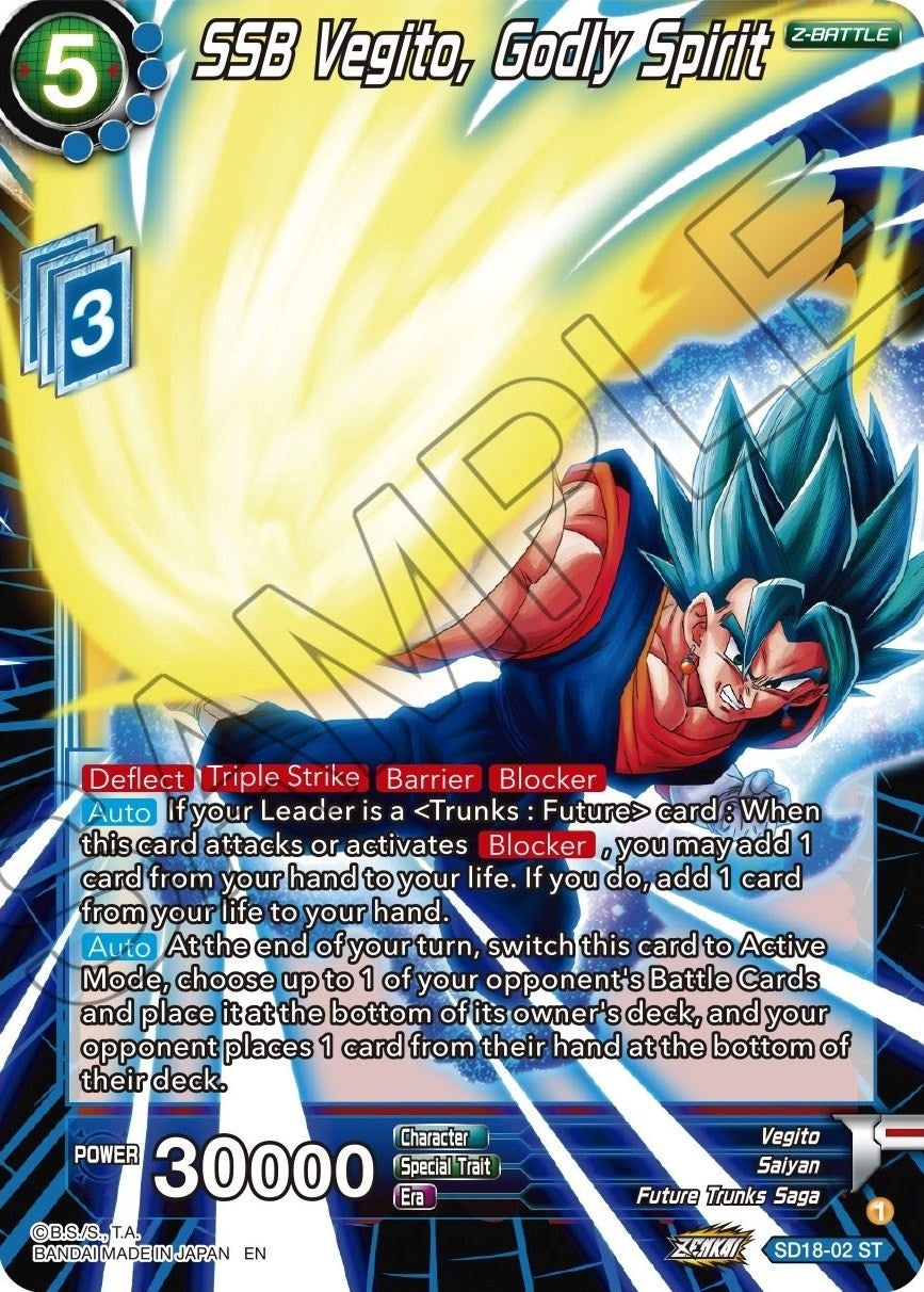 Image for SSB Vegito, Godly Spirit (Silver Foil) (Dawn of the Z-Legends) (SD18-02) - Dragon Ball Super: Masters