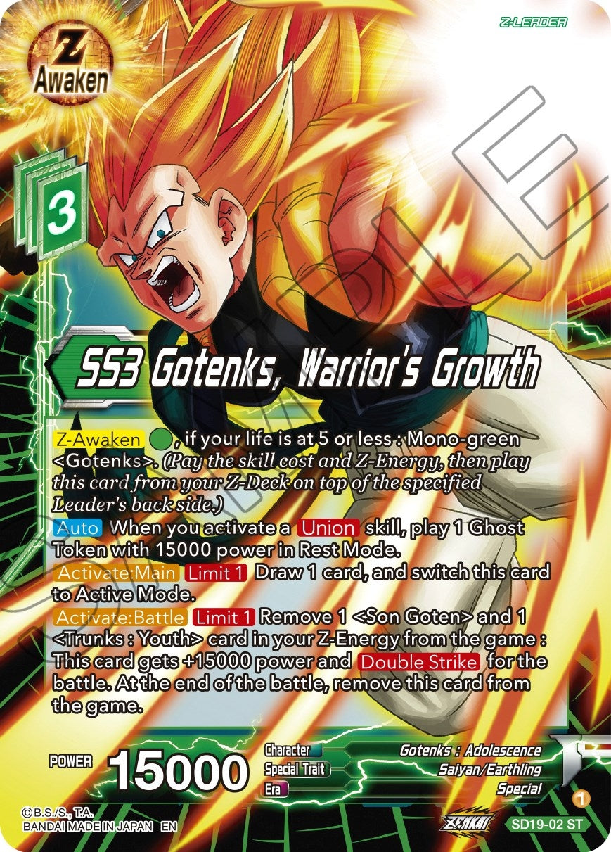 Image for SS3 Gotenks, Warrior's Growth (Silver Foil) (Dawn of the Z-Legends) (SD19-02) - Dragon Ball Super: Masters