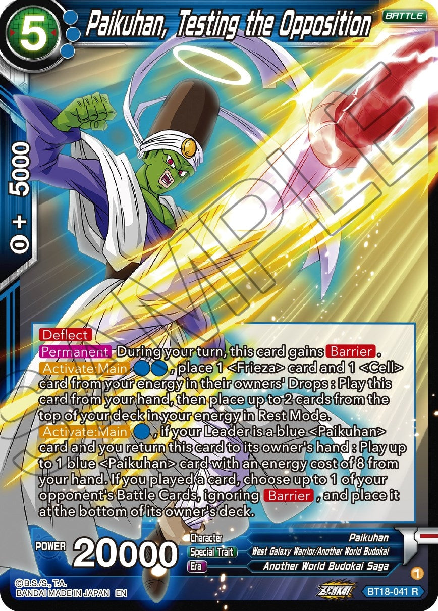 Image for Paikuhan, Testing the Opposition (Dawn of the Z-Legends) (BT18-041) - Dragon Ball Super: Masters