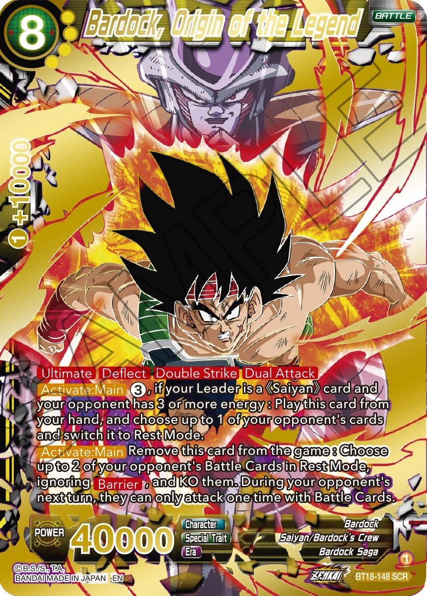Image for Bardock, Origin of the Legend (Dawn of the Z-Legends) (BT18-148) - Dragon Ball Super: Masters
