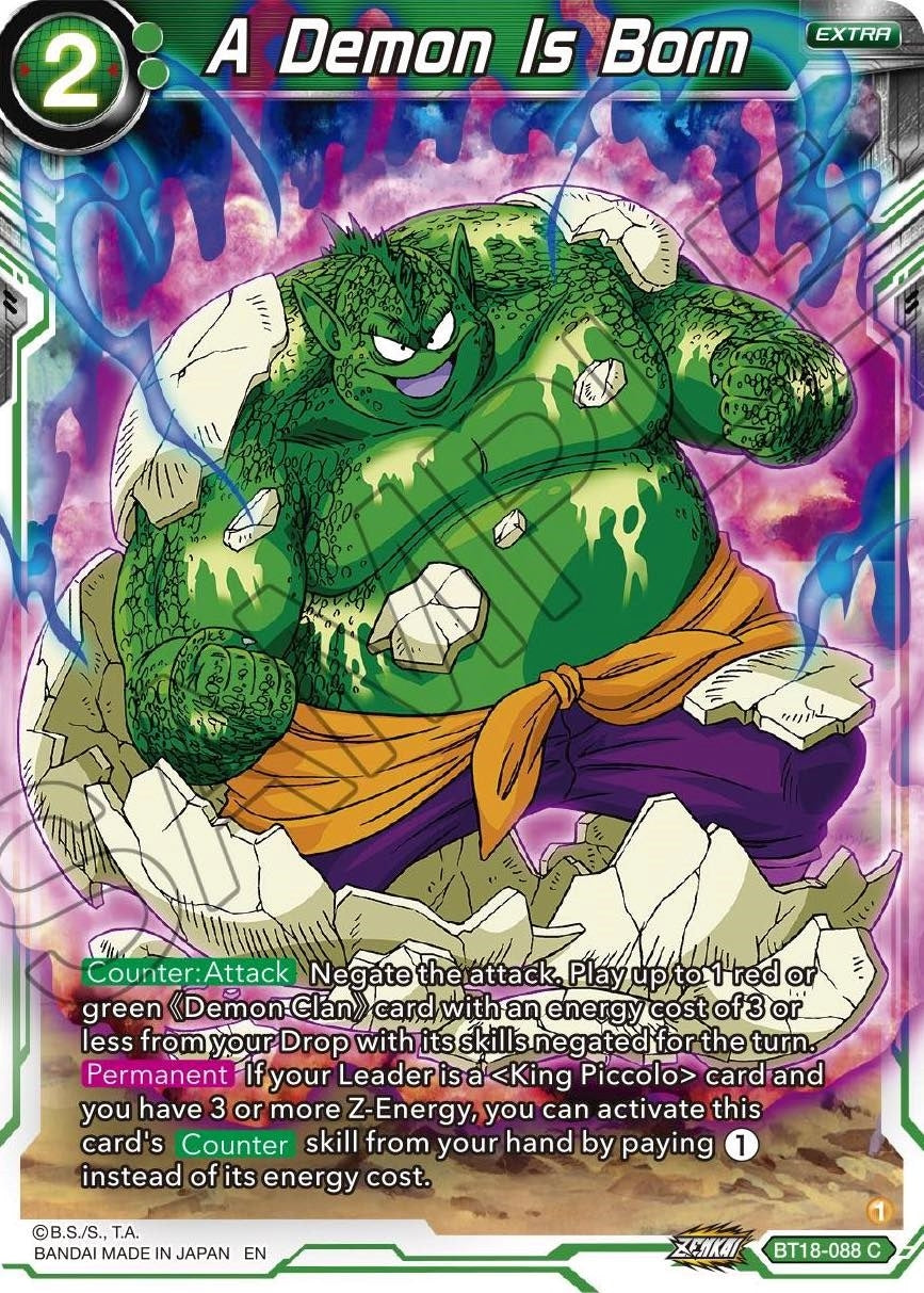 Image for A Demon Is Born (Dawn of the Z-Legends) (BT18-088) - Dragon Ball Super: Masters
