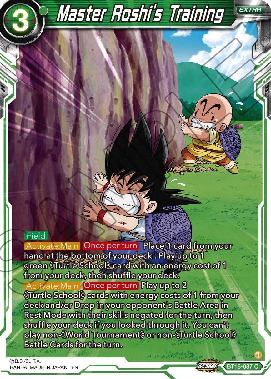 Image for Master Roshi's Training (Dawn of the Z-Legends) (BT18-087) - Dragon Ball Super: Masters