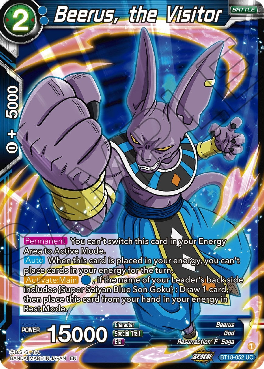 Image for Beerus, the Visitor (Dawn of the Z-Legends) (BT18-052) - Dragon Ball Super: Masters