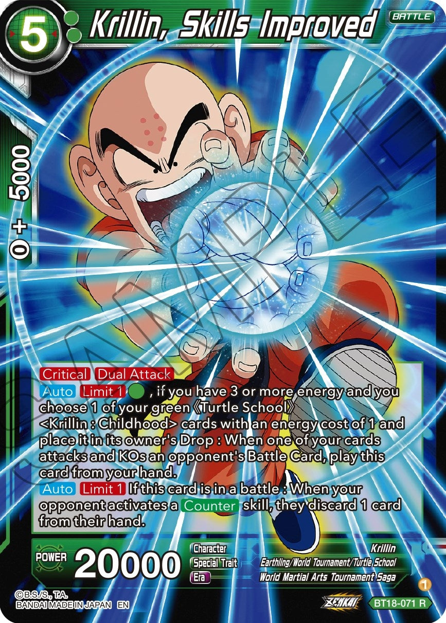 Image for Krillin, Skills Improved (Dawn of the Z-Legends) (BT18-071) - Dragon Ball Super: Masters