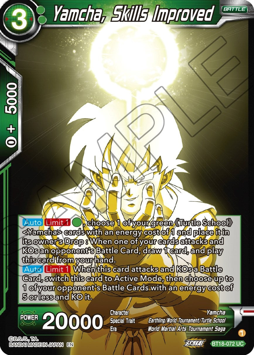 Image for Yamcha, Skills Improved (Dawn of the Z-Legends) (BT18-072) - Dragon Ball Super: Masters