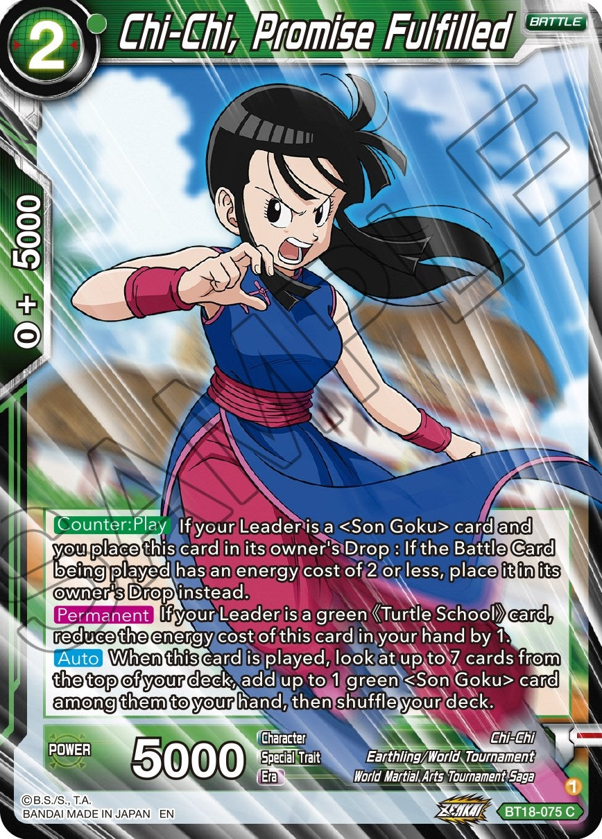Image for Chi-Chi, Promise Fulfilled (Dawn of the Z-Legends) (BT18-075) - Dragon Ball Super: Masters