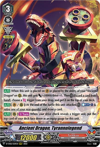 Image for Ancient Dragon, Tyrannolegend (D-VS06: V Clan Collection Vol.6) (D-VS06/029EN) - Cardfight Vanguard