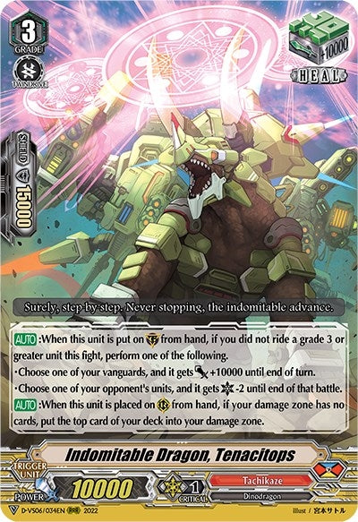 Image for Indomitable Dragon, Tenacitops (D-VS06: V Clan Collection Vol.6) (D-VS06/034EN) - Cardfight Vanguard