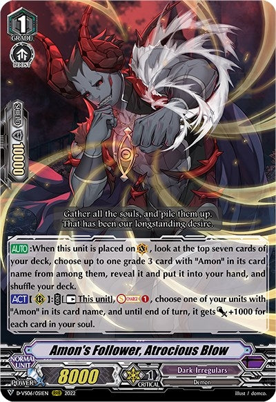 Image for Amon's Follower, Atrocious Blow (D-VS06: V Clan Collection Vol.6) (D-VS06/051EN) - Cardfight Vanguard