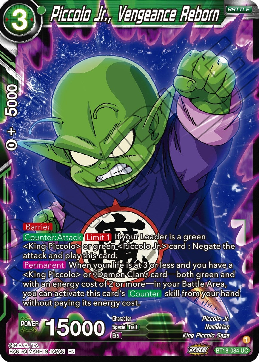 Image for Piccolo Jr., Vengeance Reborn (Dawn of the Z-Legends) (BT18-084) - Dragon Ball Super: Masters