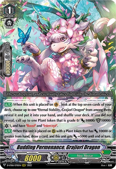 Image for Budding Permenance, Grajiorl Dragon (D-VS06: V Clan Collection Vol.6) (D-VS06/078EN) - Cardfight Vanguard