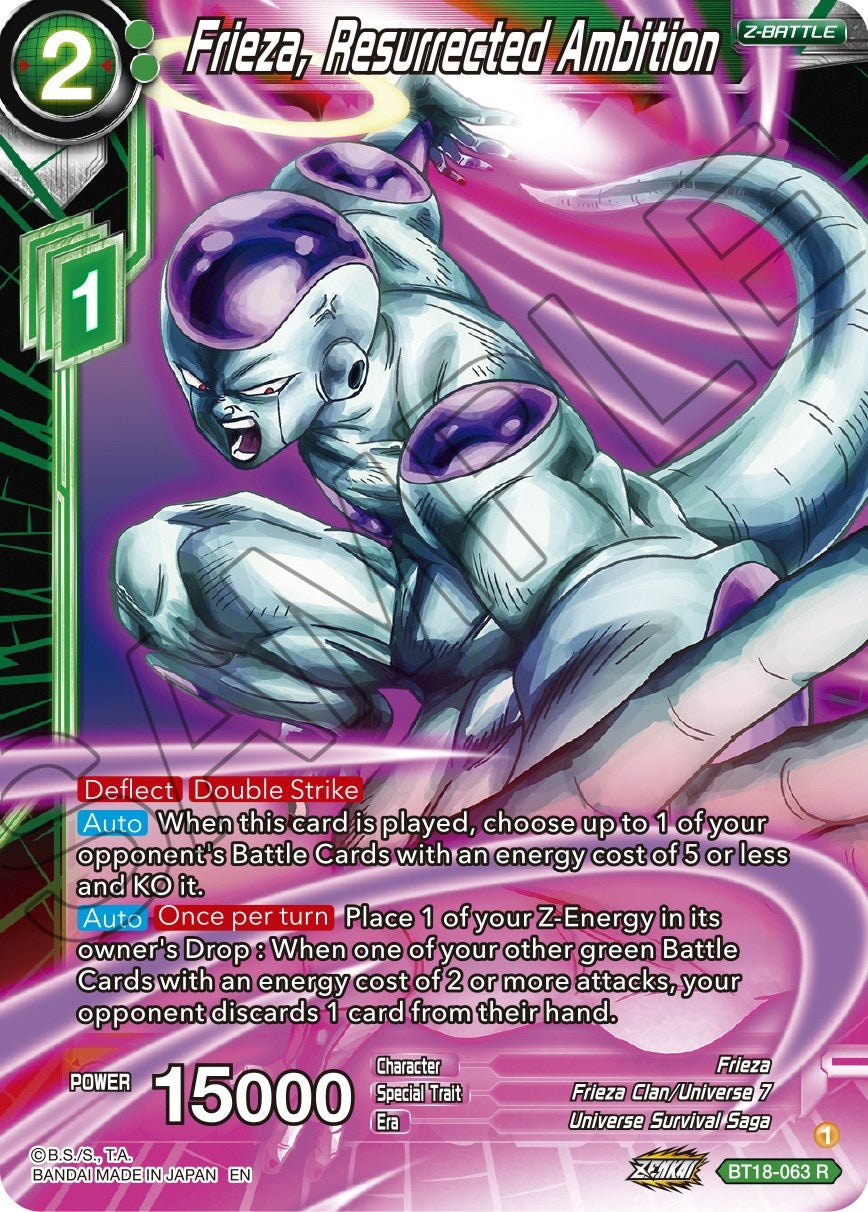 Image for Frieza, Resurrected Ambition (Dawn of the Z-Legends) (BT18-063) - Dragon Ball Super: Masters