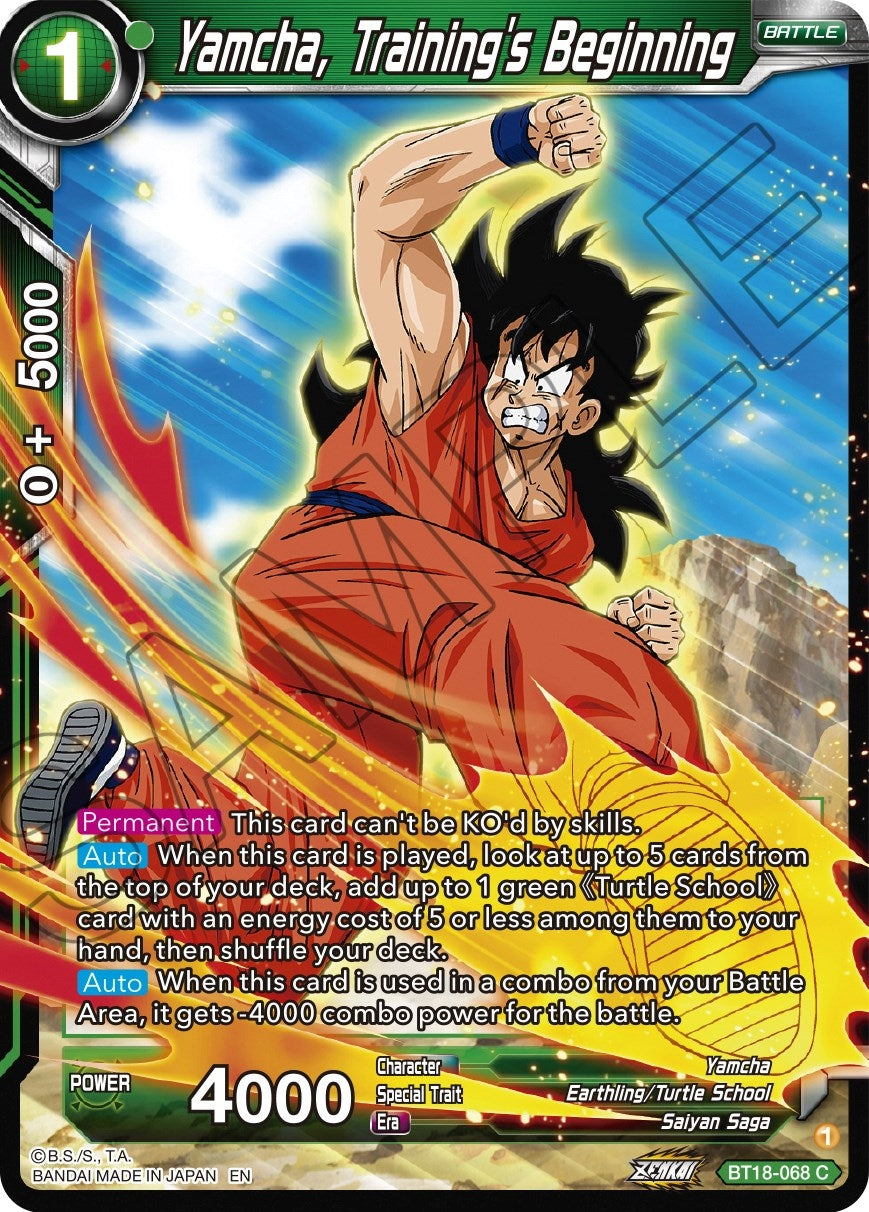 Image for Yamcha, Training's Beginning (Dawn of the Z-Legends) (BT18-068) - Dragon Ball Super: Masters