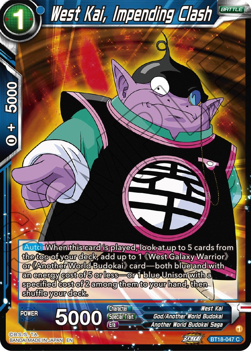 Image for West Kai, Impending Clash (Dawn of the Z-Legends) (BT18-047) - Dragon Ball Super: Masters