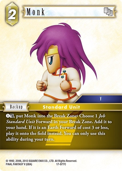 Image for Monk (Rebellion's Call) (17-077C) - Final Fantasy TCG