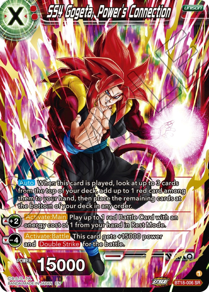 Image for SS4 Gogeta, Power's Connection (Dawn of the Z-Legends) (BT18-006) - Dragon Ball Super: Masters
